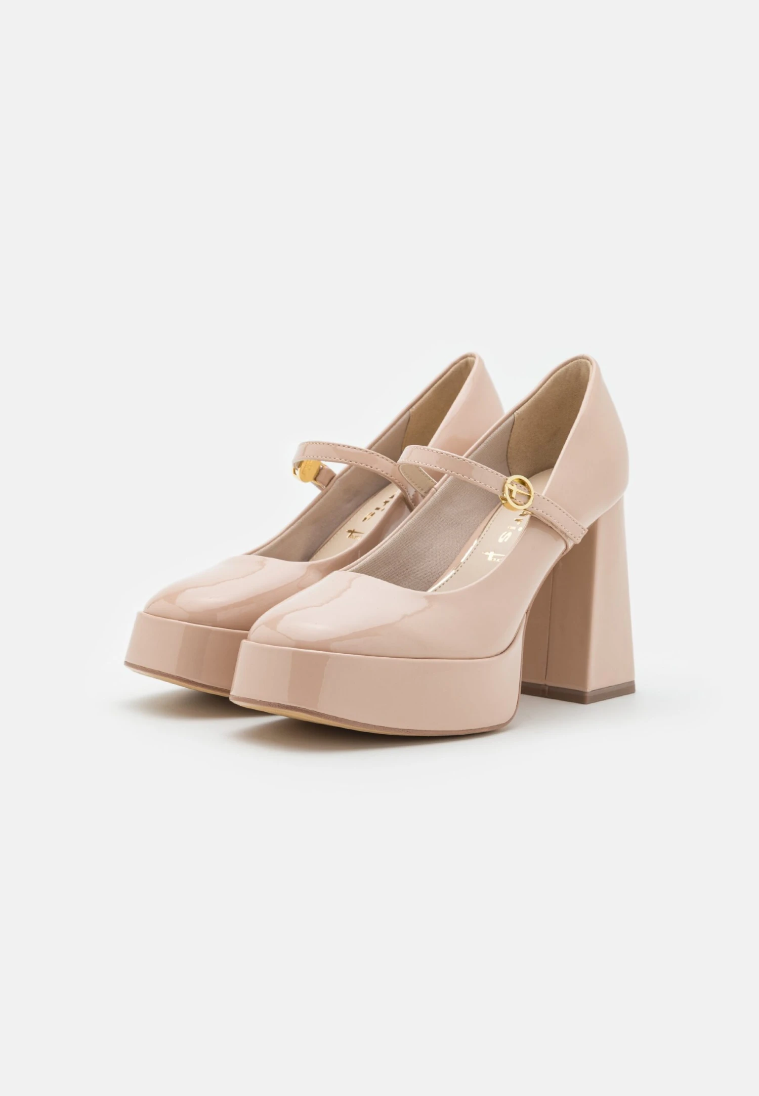 Tamaris Platform Heels - Nude Patent 5 Tamaris Platform Heels - Nude Patent - Image 3
