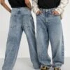 YOURTURN Baggy Jeans Unisex - Relaxed Fit Jeans - Dark Blue Denim -Fashion Clothing Specialty Store 065c168ac6014a5eabb0b9d456597c17