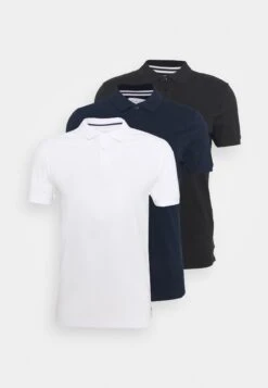 Pier One 3 Pack - Polo Shirt - Black/Dark Blue/White -Fashion Clothing Specialty Store 07cf99c8248048ac91837e46ad87ad09