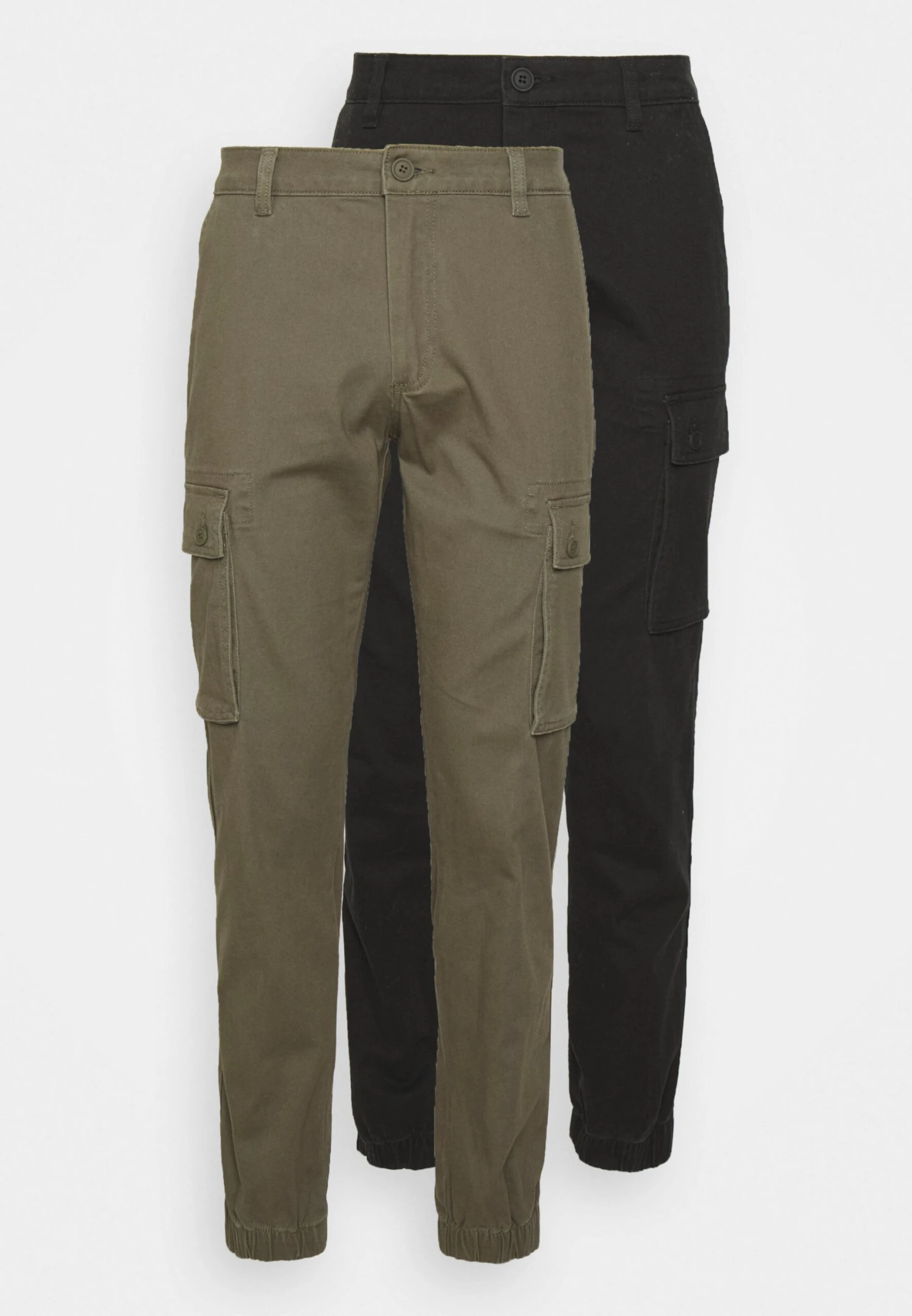 Pier One 2 Pack - Cargo Trousers - Olive/Black 7 Pier One 2 Pack - Cargo Trousers - Olive/Black - Image 5