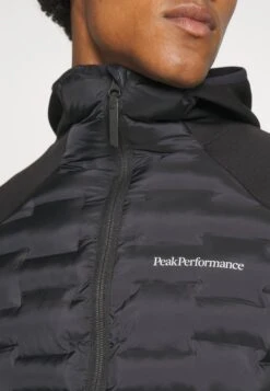 Peak Performance Argon Hybrid Hood - Fleece Jacket - Black -Fashion Clothing Specialty Store 316375422f9b4e3695ed6f7d8a3ff497