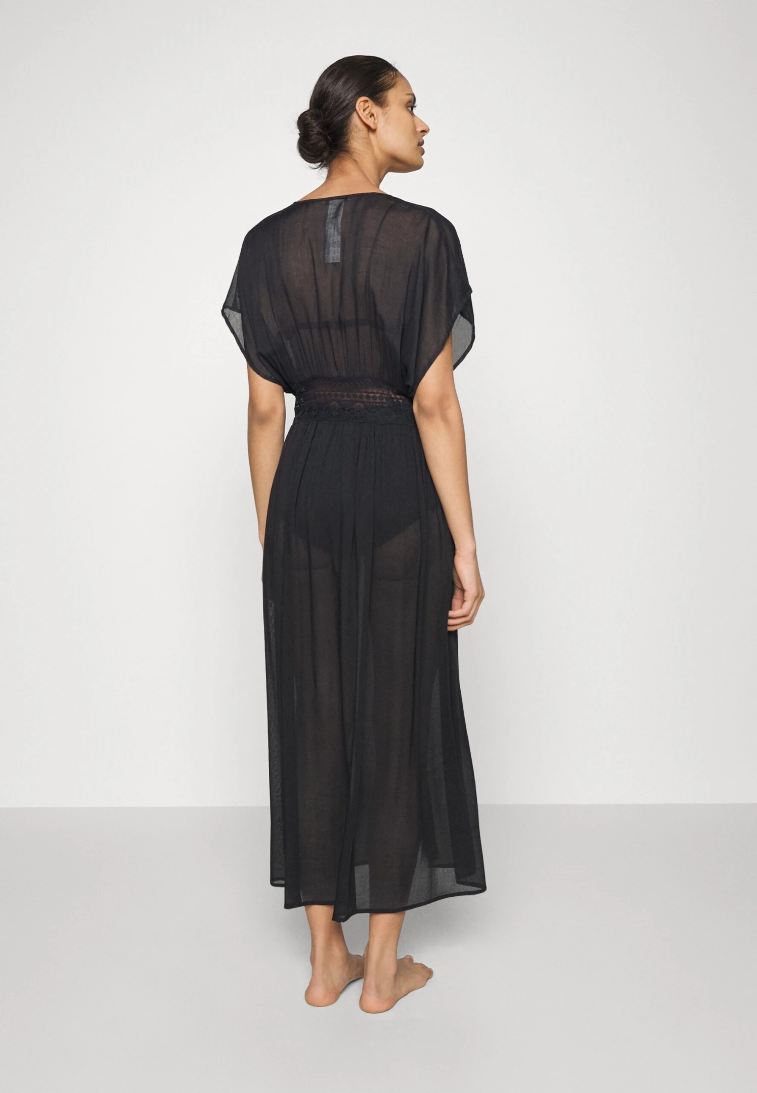 Anna Field Embroidered Cover Up/ 802 - Black - Beach Accessory - 802 - Black 5 Anna Field Embroidered Cover Up/ 802 - Black - Beach Accessory - 802 - Black - Image 3