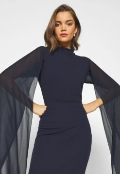Wal G Cape Sleeve Dress - Cocktail Dress / Party Dress - Navy Blue -Fashion Clothing Specialty Store 3ba8b4a4fda64aa3a135a24decdb55c0