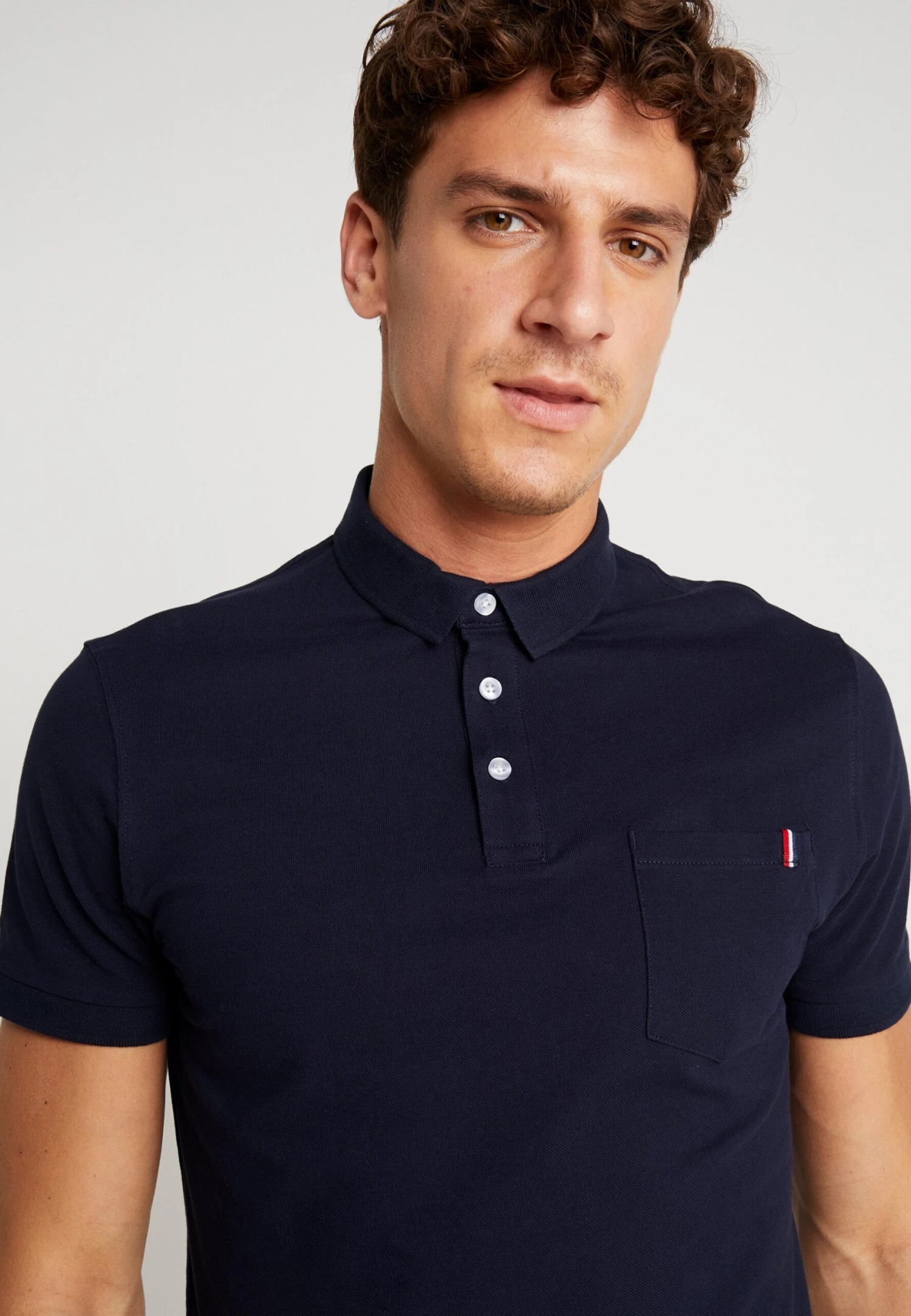 Pier One Tricolore Trim- Polo Shirt - Dark Blue 8 Pier One Tricolore Trim- Polo Shirt - Dark Blue - Image 6