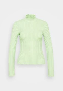 Selected Femme Slfwilma T Neck - Long Sleeved Top - Pistachio Green -Fashion Clothing Specialty Store 5254036b4eea48f989331170d133ca4c