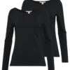 Anna Field 2 Pack - Long Sleeved Top - Black -Fashion Clothing Specialty Store 5d6d6fcebbe046d893107e65adfadf44