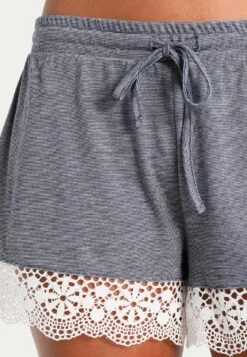 Anna Field Sarah Short Pj Set- Pyjama Set - Off-White/Dark Blue -Fashion Clothing Specialty Store 6f89a2a5cdf84a3c8c843968bd01c00e