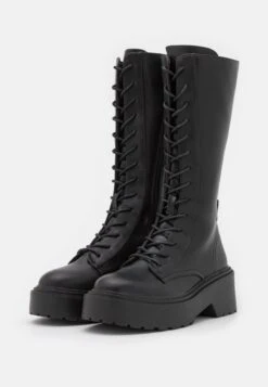 ONLY Shoes Onlbossi High Shaft Lace Up Boot - Lace-Up Boots - Black -Fashion Clothing Specialty Store 7aed6ddbcd6a443db5963eba80d0b082