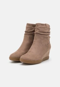 Anna Field Winter Boot - Wedge Ankle Boots - Taupe -Fashion Clothing Specialty Store 8edaf7386eb446aeb0654ef16e40d6b5