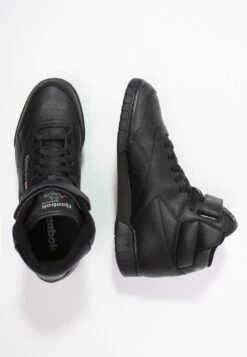 Reebok Classic Ex-O-Fit Leather Shoes - High-Top Trainers - Black -Fashion Clothing Specialty Store 8f990253c2f04a2399b9173418710bbd