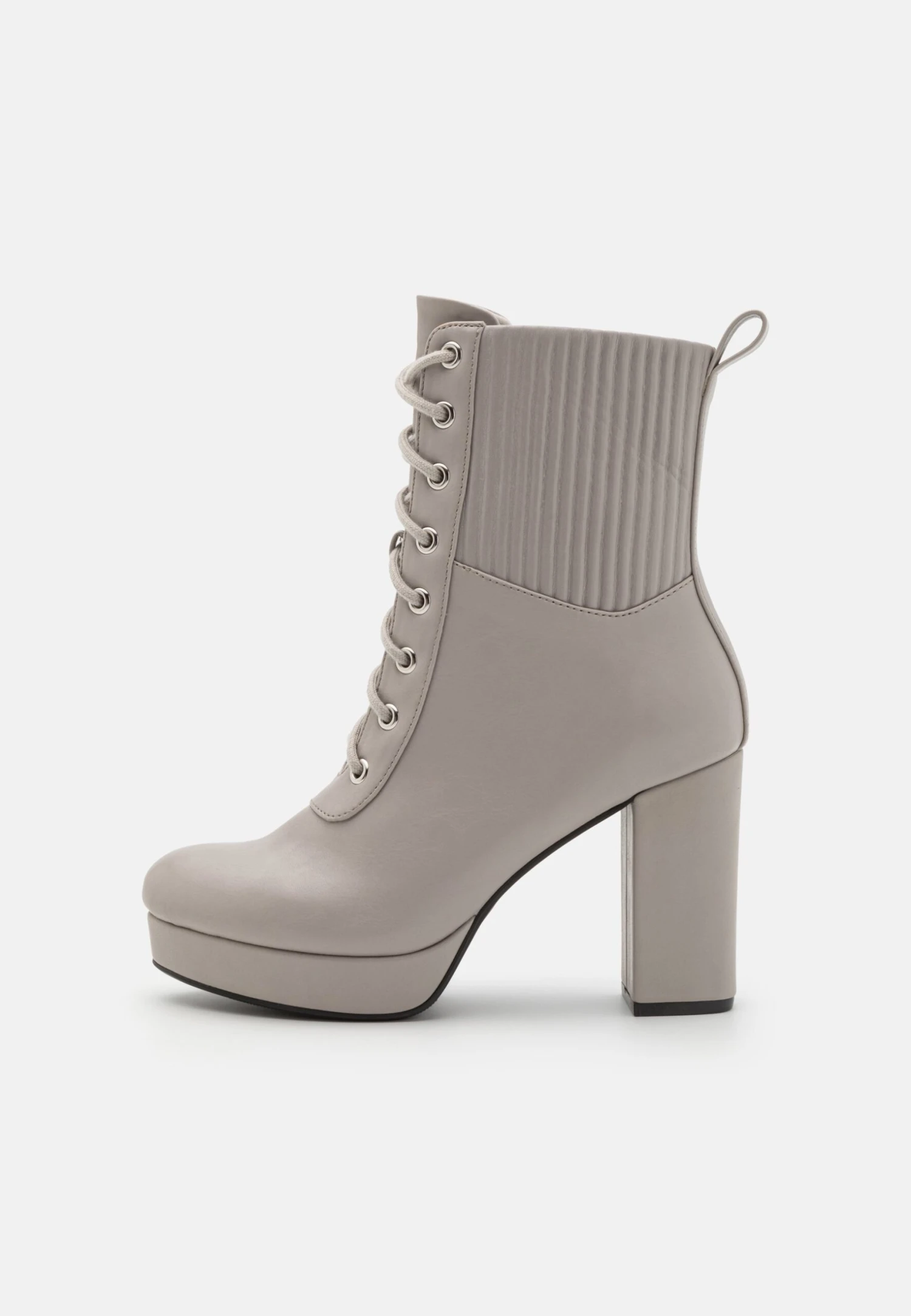 Anna Field High Heeled Ankle Boots - Grey 4 Anna Field High Heeled Ankle Boots - Grey - Image 2