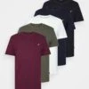 Pier One Unisex 5 Pack - Basic T-Shirt - White/Brown/Dark Blue -Fashion Clothing Specialty Store bd6151aea1784537a374fbb05bf4ae08