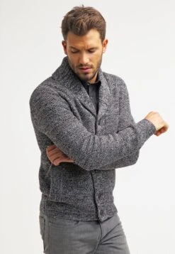 Pier One Cardigan - Dark Grey Melange