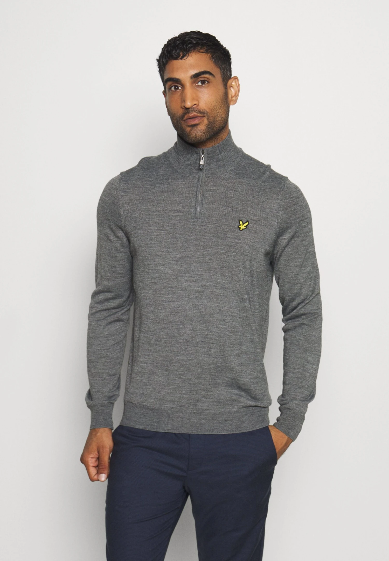 Lyle & Scott Golf Core Zip Mix - Jumper - Mid Grey Marl 3 Lyle & Scott Golf Core Zip Mix - Jumper - Mid Grey Marl
