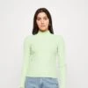 Selected Femme Slfwilma T Neck - Long Sleeved Top - Pistachio Green -Fashion Clothing Specialty Store cfb86275e14348fa8a02f18e05184e62