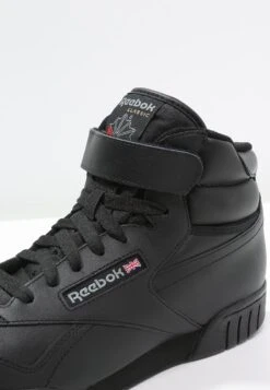 Reebok Classic Ex-O-Fit Leather Shoes - High-Top Trainers - Black -Fashion Clothing Specialty Store e9b2b11e282544529cb0e7361f1a590e
