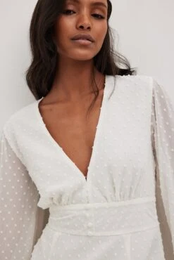 NA-KD Balloon Sleeve Button Detail Dress - Maxi Dress -Fashion Clothing Specialty Store fe4acbc37cb84e098ca7e501535d96ff